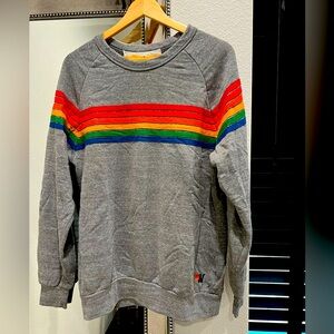 Aviator Nation RETRO Crew Sweatshirt; Color: Heather Grey; Size: L…